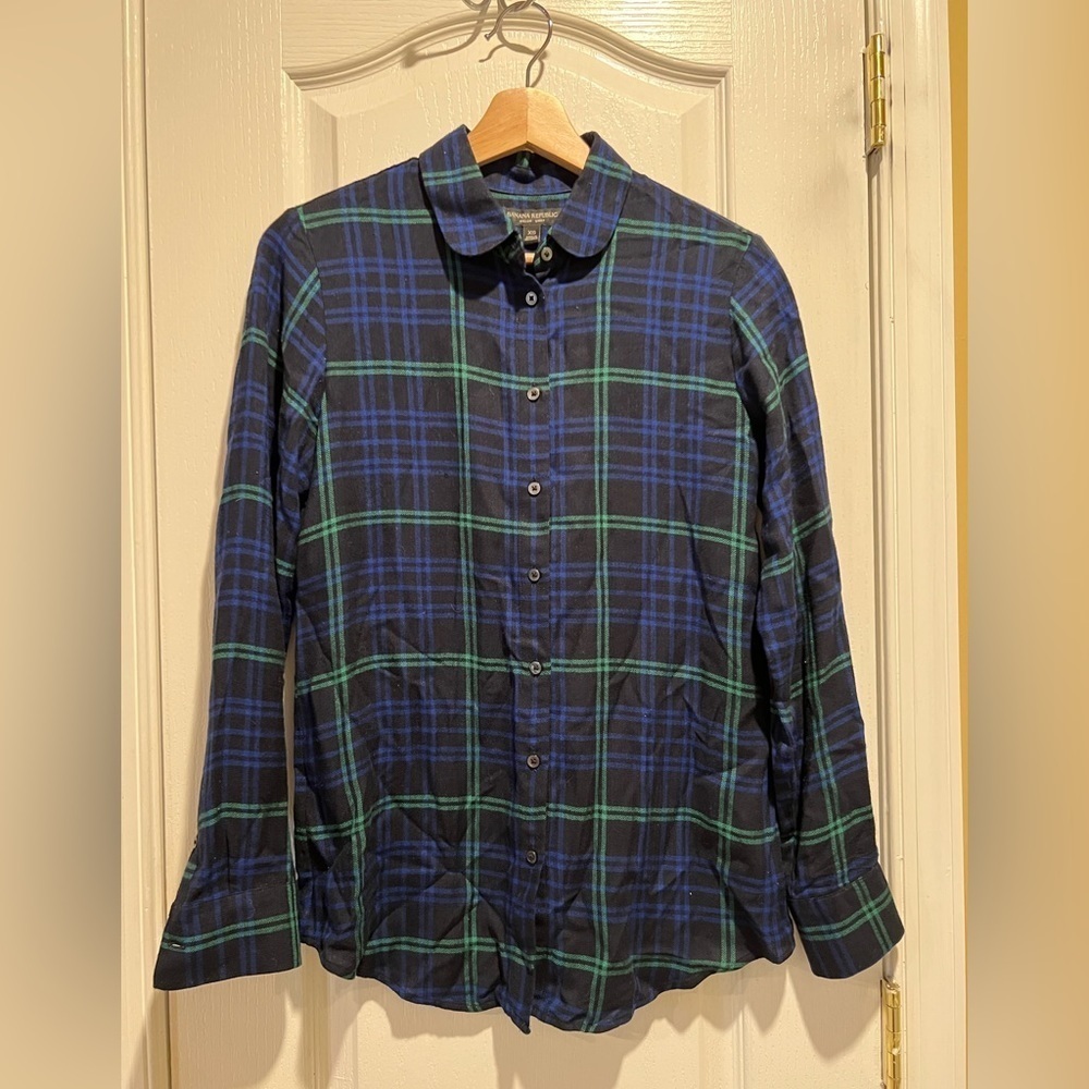 Banana Republic, Dillon plaid button down shirt size XS